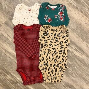 Carter’s Baby Long Sleeve Onesies Bodysuits Size 3 Months